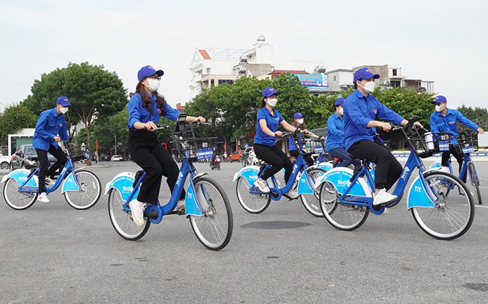 Hai Duong city launches public bicycle service